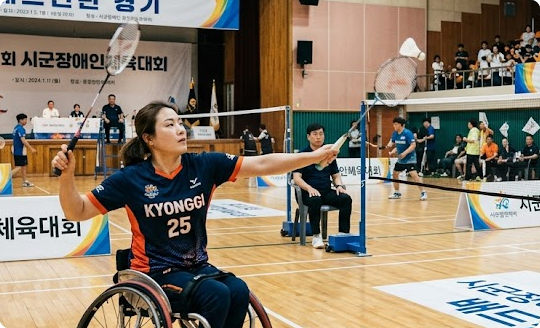 배드민턴을 하는 선수들 2